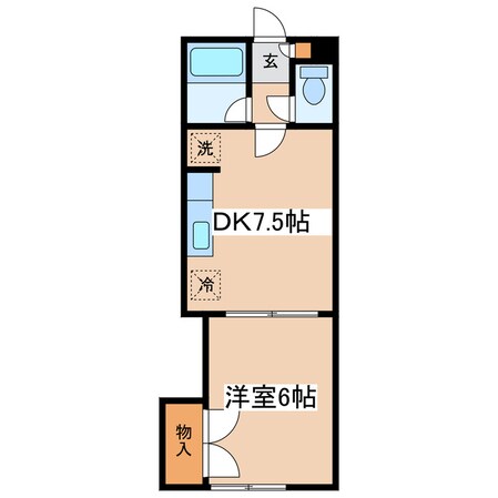 サンハイツ若草の物件間取画像